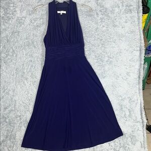 Evan Picone Elegant Purple Midi Dress